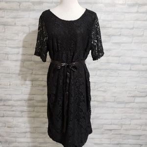 Planet‎ Motherhood black lace dress NWT